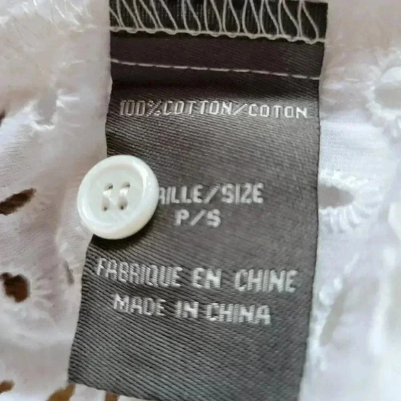 Suzy Shier Cotton Eyelet design Sleeveless Top  Small - Picture 6 of 7